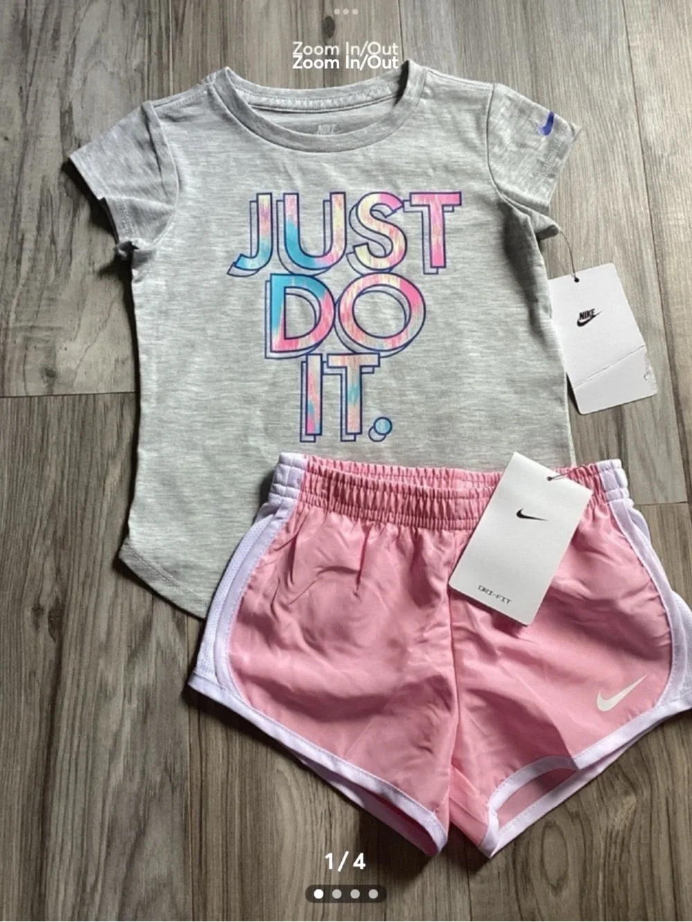 Nike Girls Tee & Shorts outfit size 2T(NWT) ~FIRM, NO OFFERS~ - Picture 1 of 4
